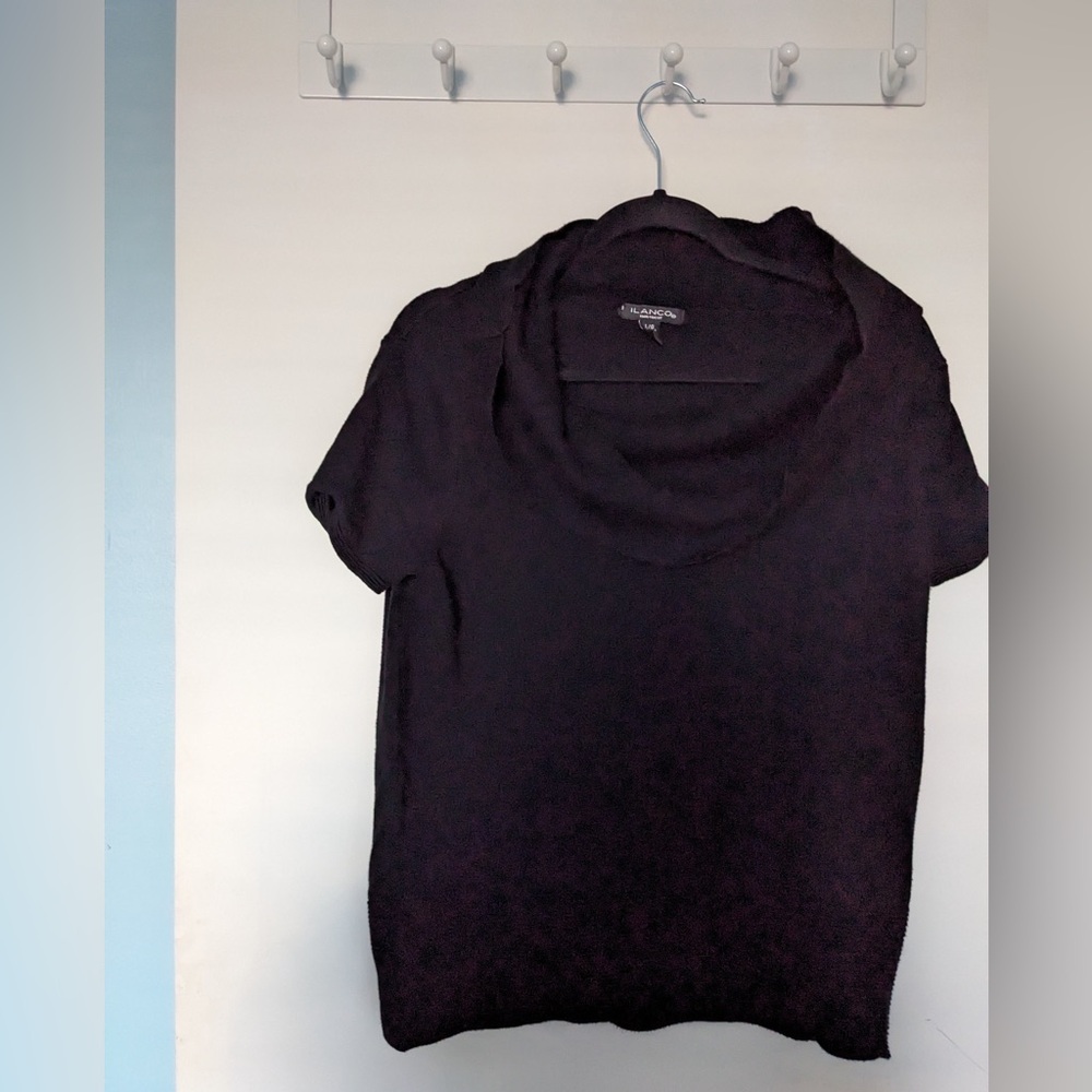 Ilanco Black Cowl Neck Top size large